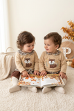 Conjunto raposa: camisola e saia/tapa fraldas