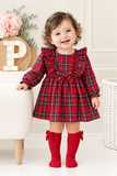 Vestido xadrez vermelho menina- 6-12-18M