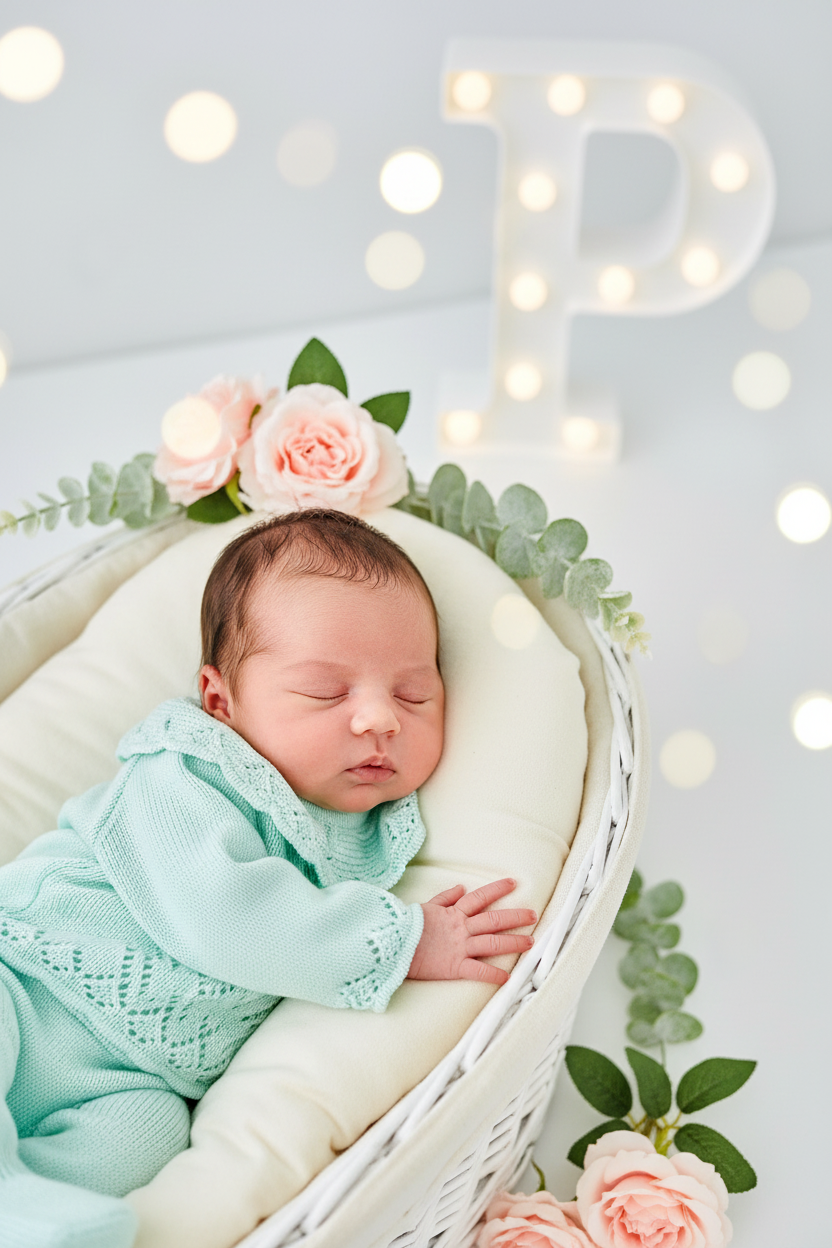 Conjunto recém-nascido com golinha: camisola, calças e touca Primavera Verão