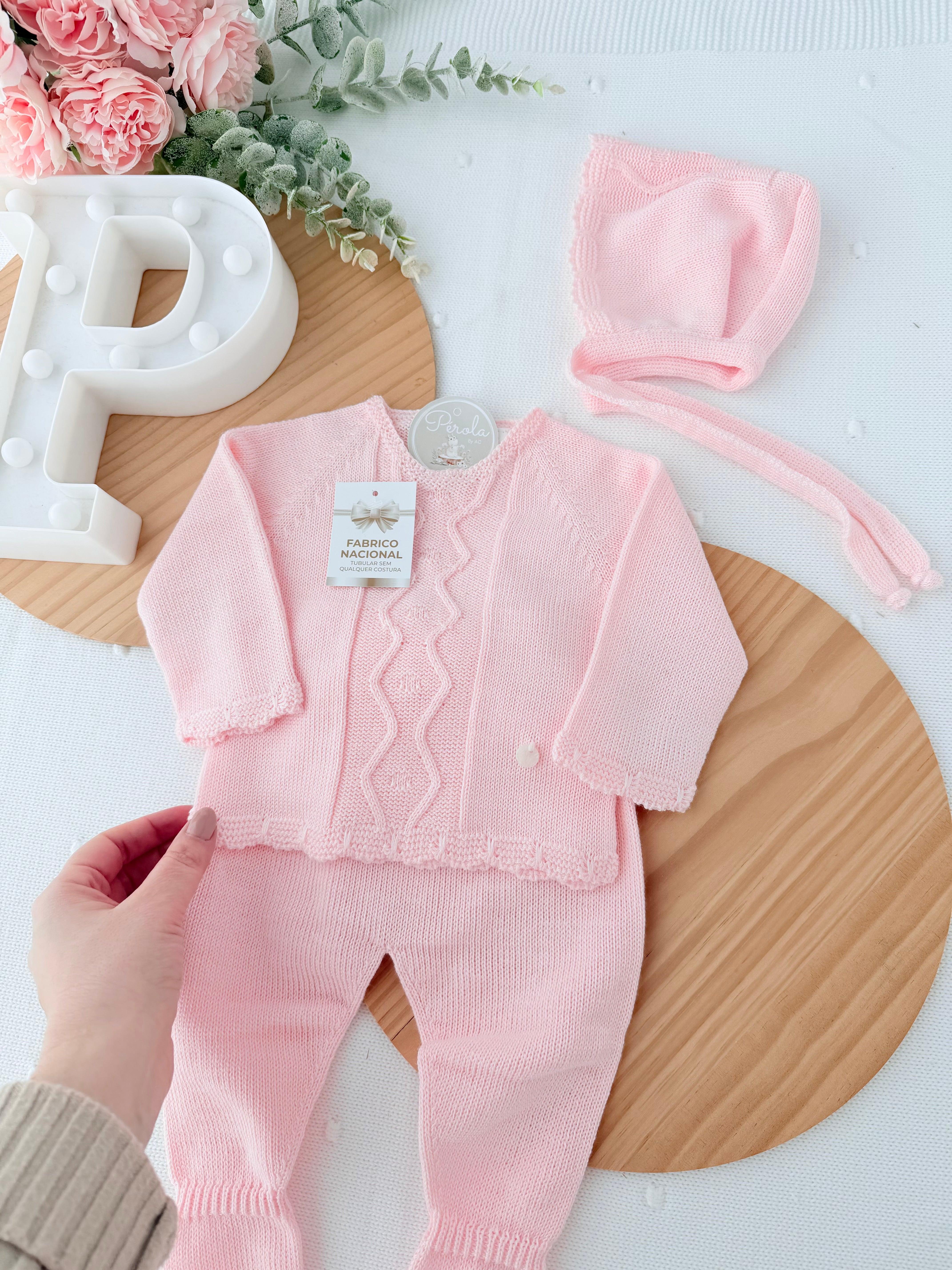 Conjunto: touca, camisola, calças Primavera Verão