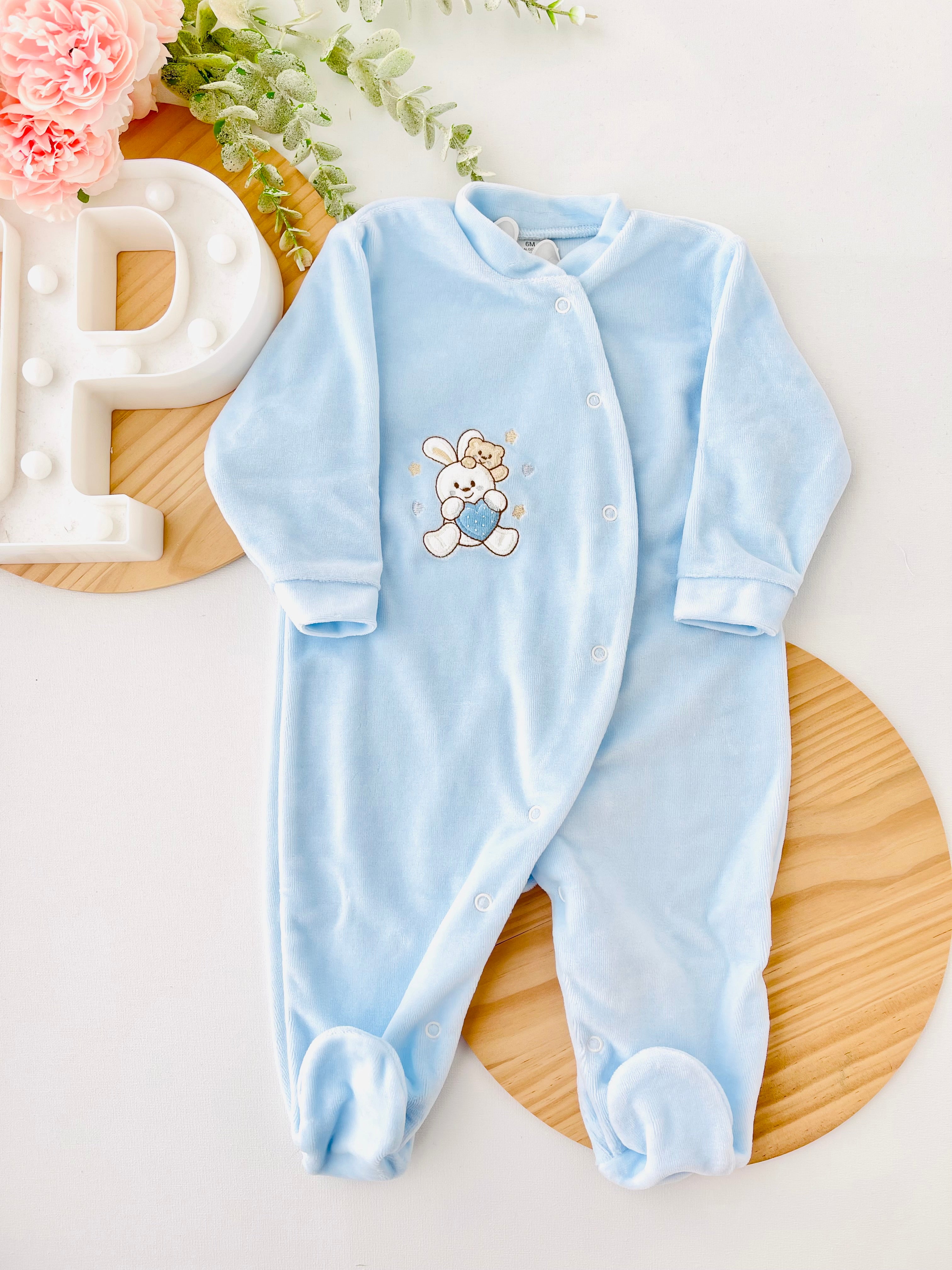 Babygrow veludo grande  3m 6m 9m e 12m