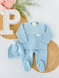Conjunto malha Azul ou Rosa Outono/Inverno