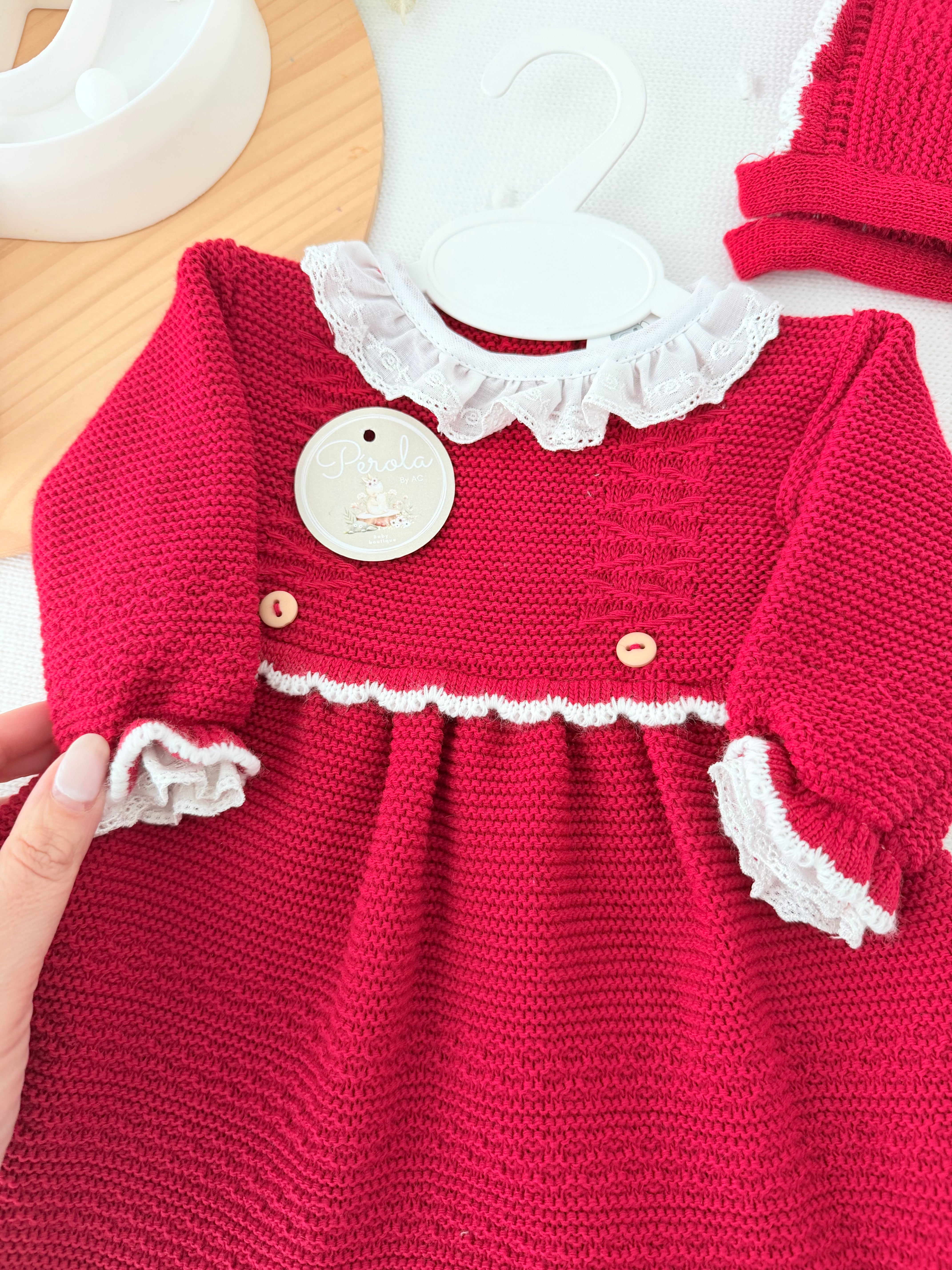Vestido e touca vermelho - Outono Inverno