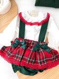 Conjunto xadrez de Natal: fofo e blusa
