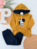 Fato de treino zebra: camisola com capuz e calças