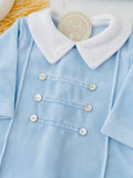 Babygrow Madrepérola veludo gola bico