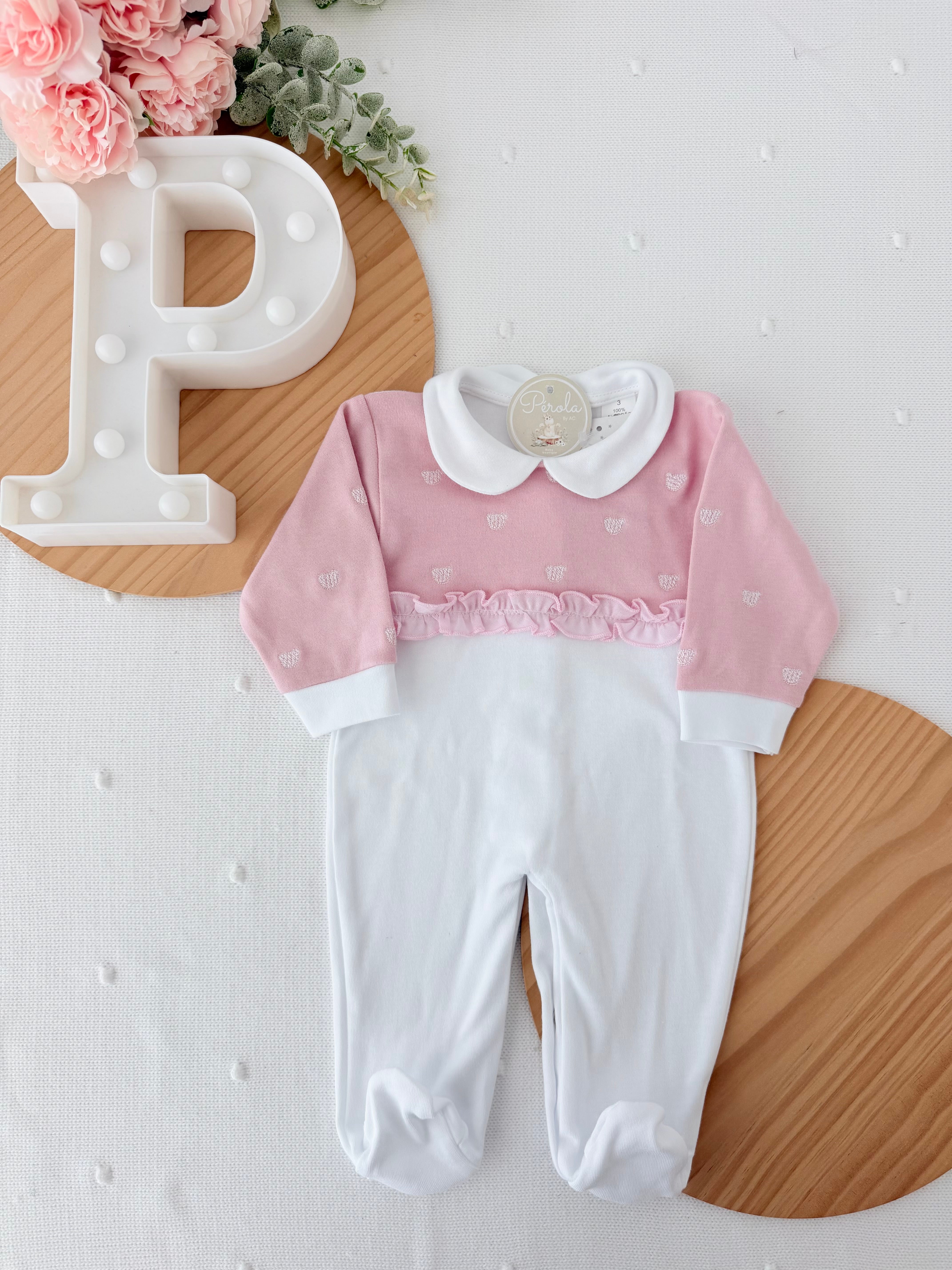 Babygrow carinhas de urso algodão
