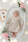 Vestido e touca bege - Outono Inverno