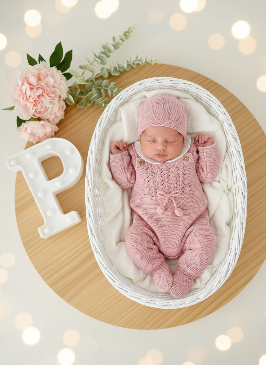 Saída de maternidade pompons