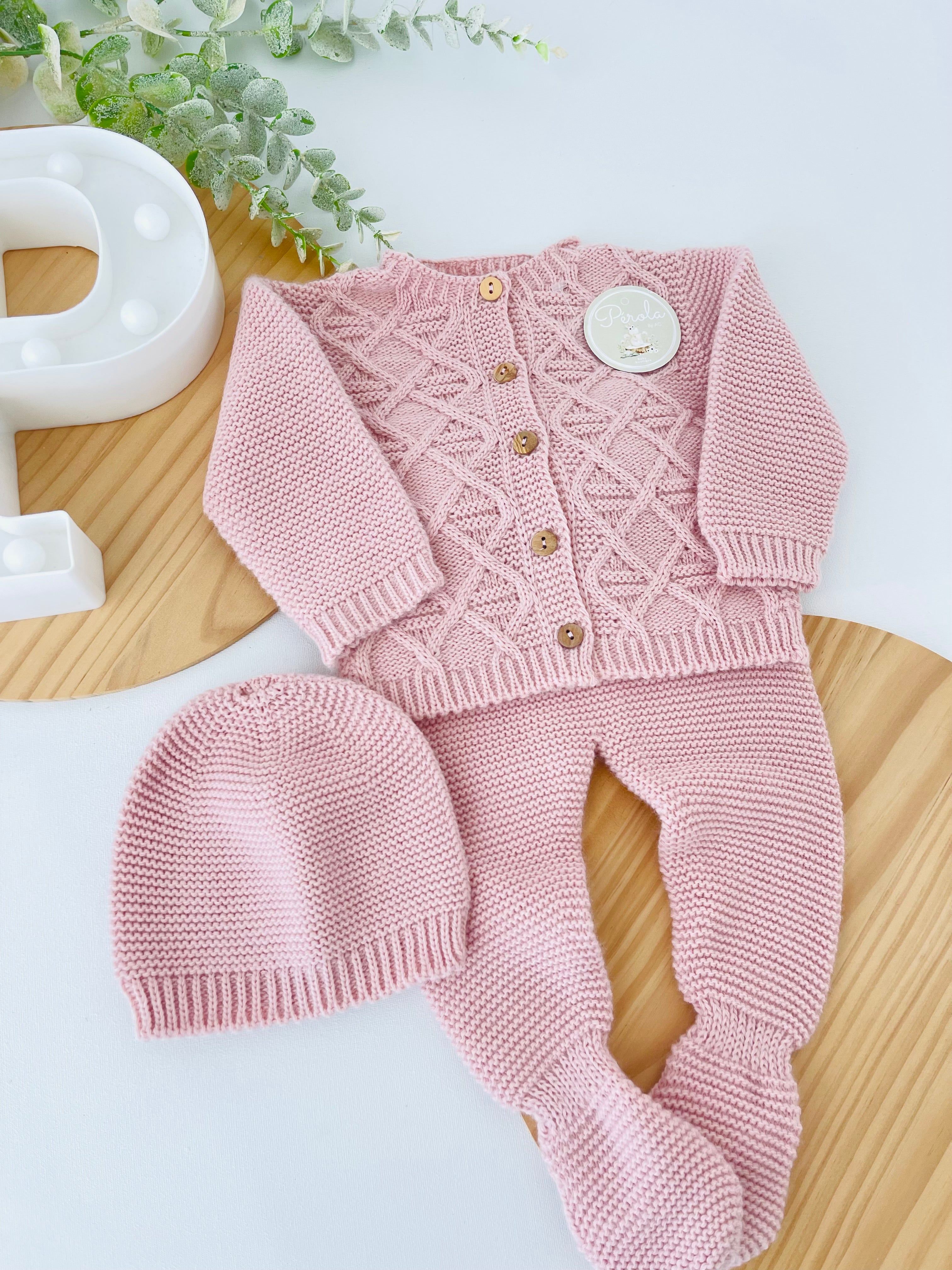 Conjunto casaco, calças e gorro- Outono/Inverno 1/3M 3/6M