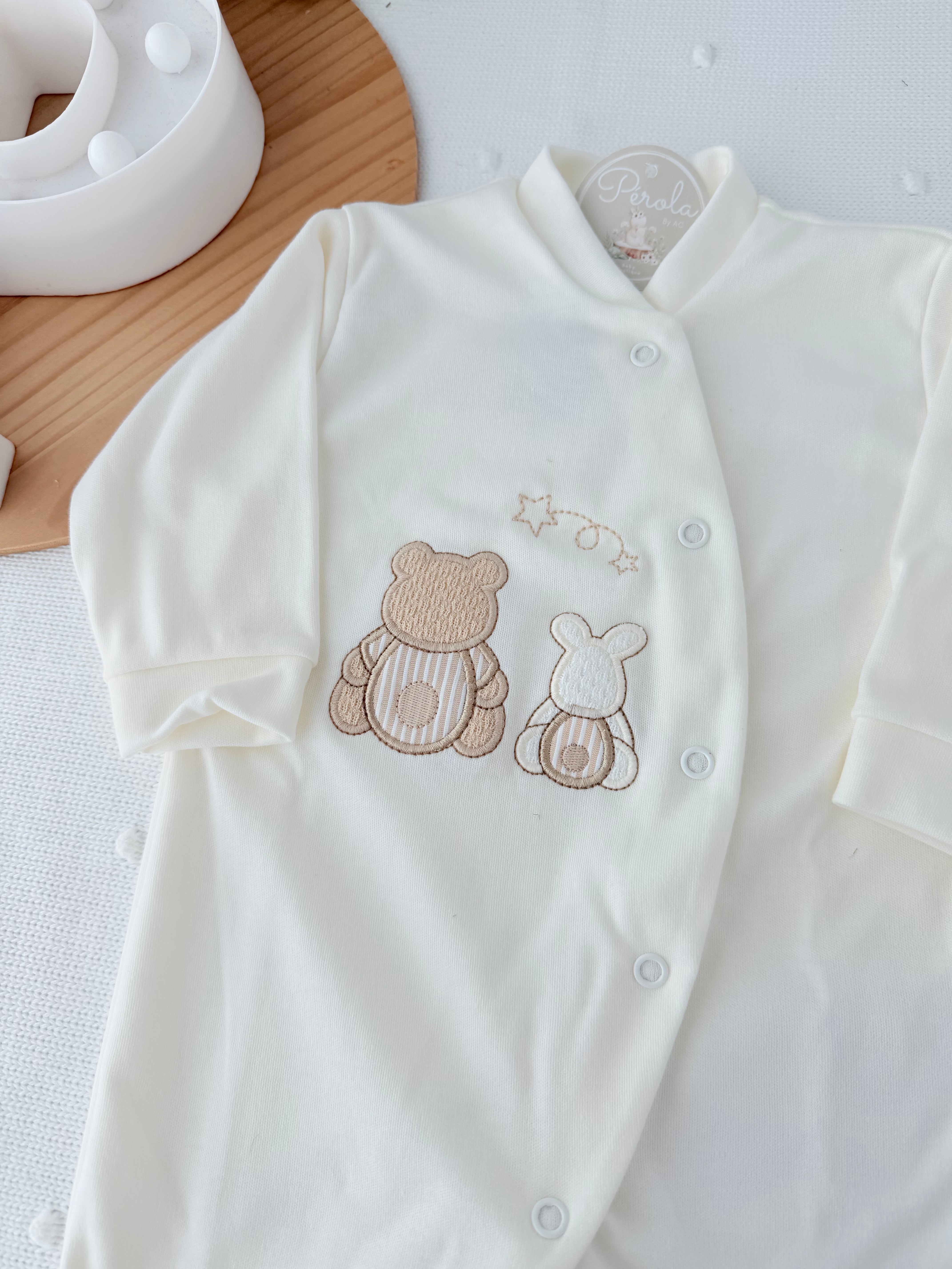 Babygrow algodão unissexo 3m 6m 9m e 12m