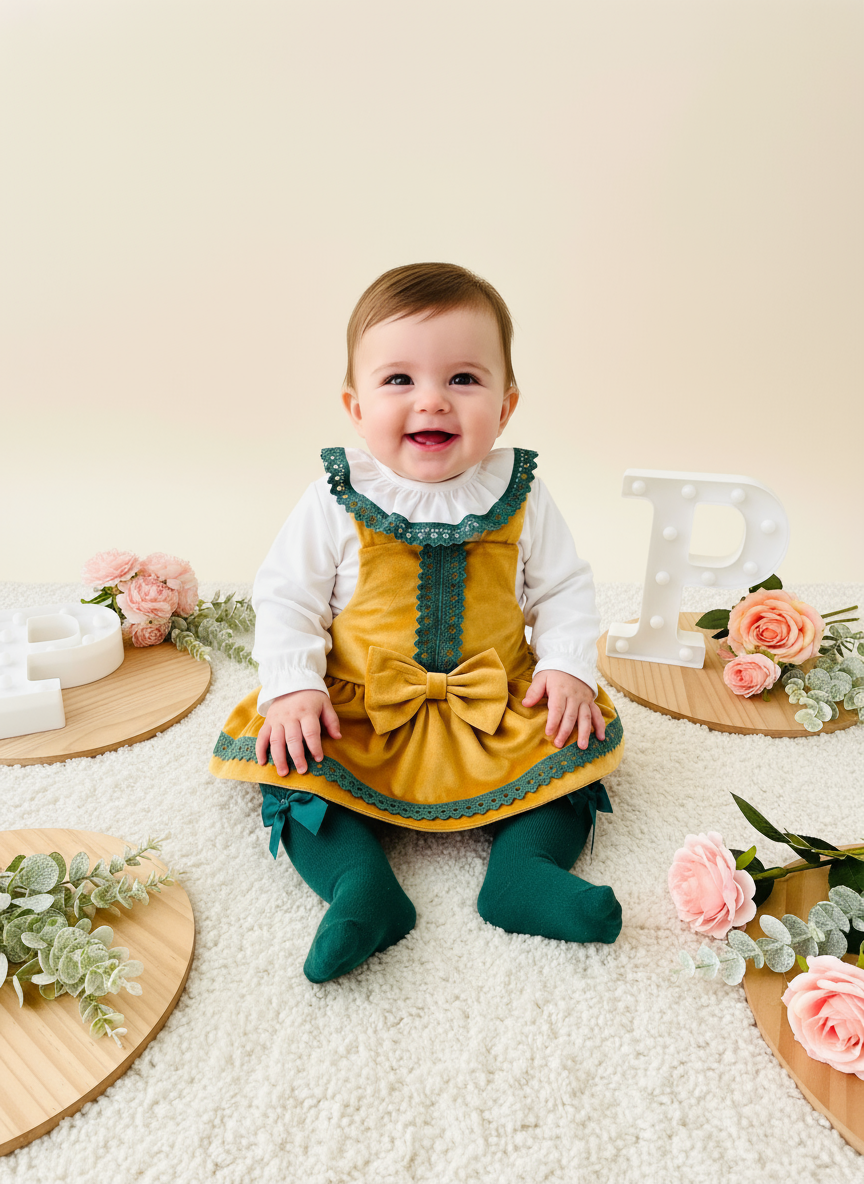 Conjunto amarelo em veludo : Fofo e blusa