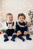 Vestido e tapa fraldas em veludo coleção premium