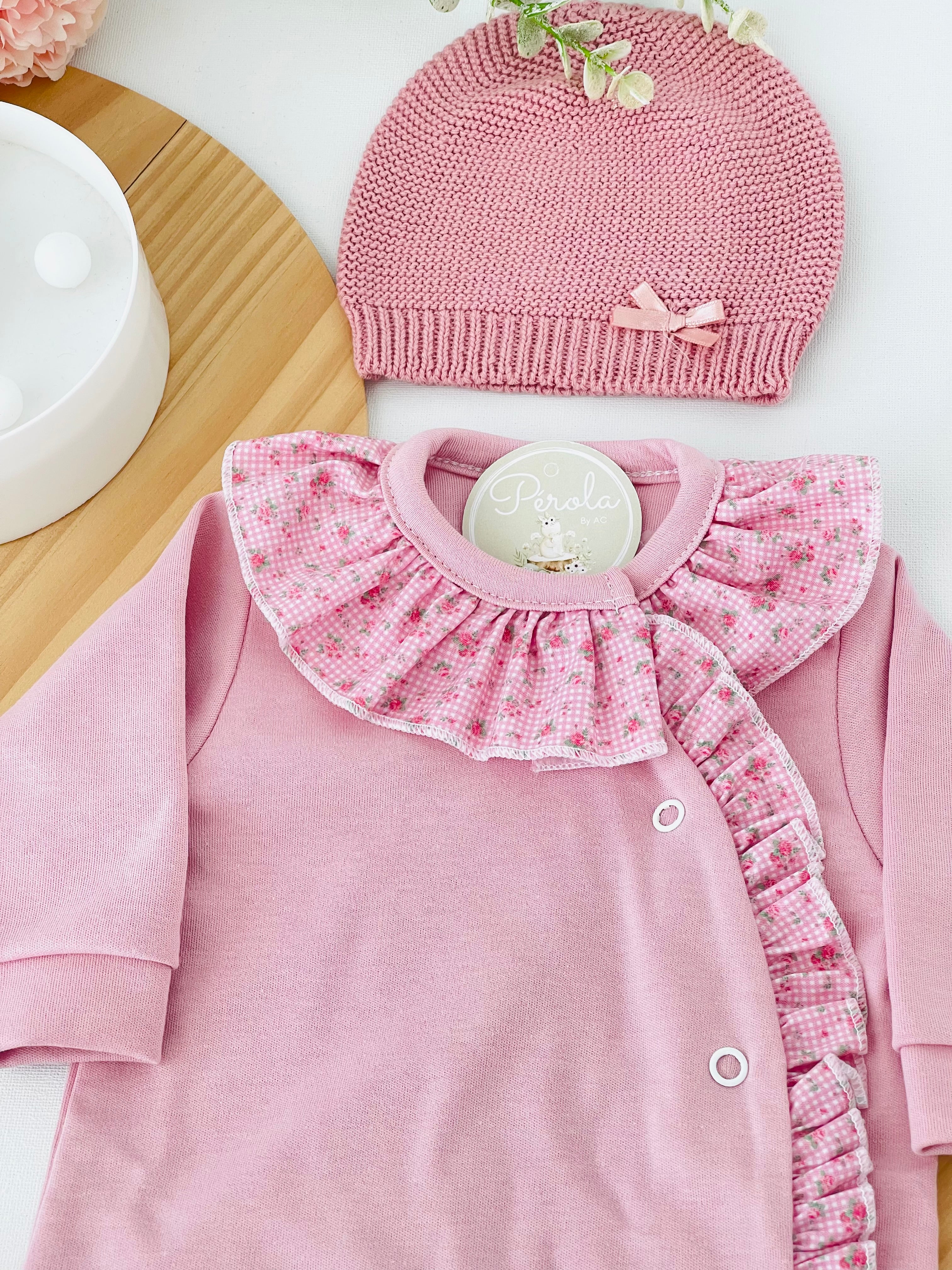 Babygrow em algodão - tema flores