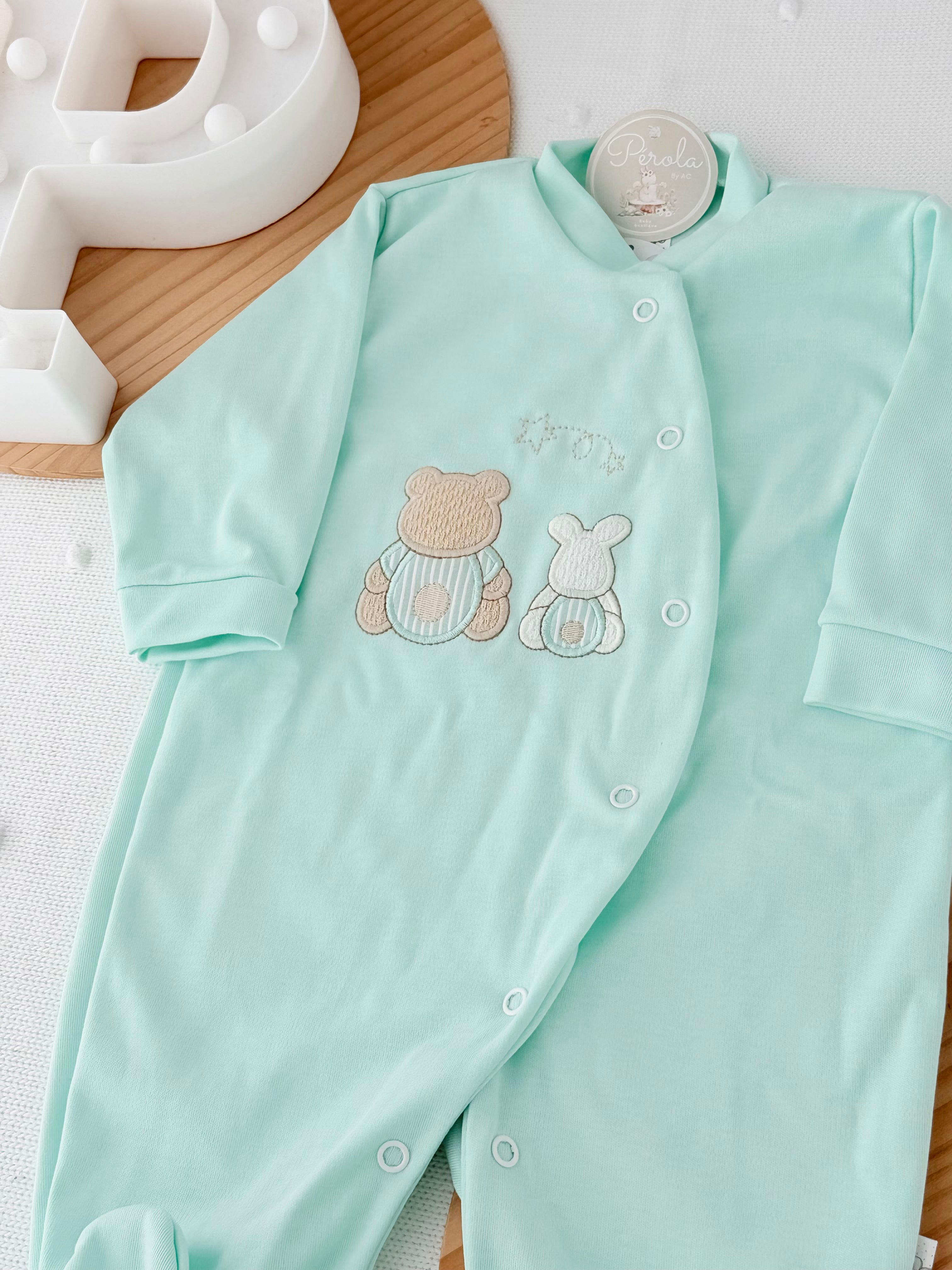 Babygrow algodão unissexo 3m 6m 9m e 12m