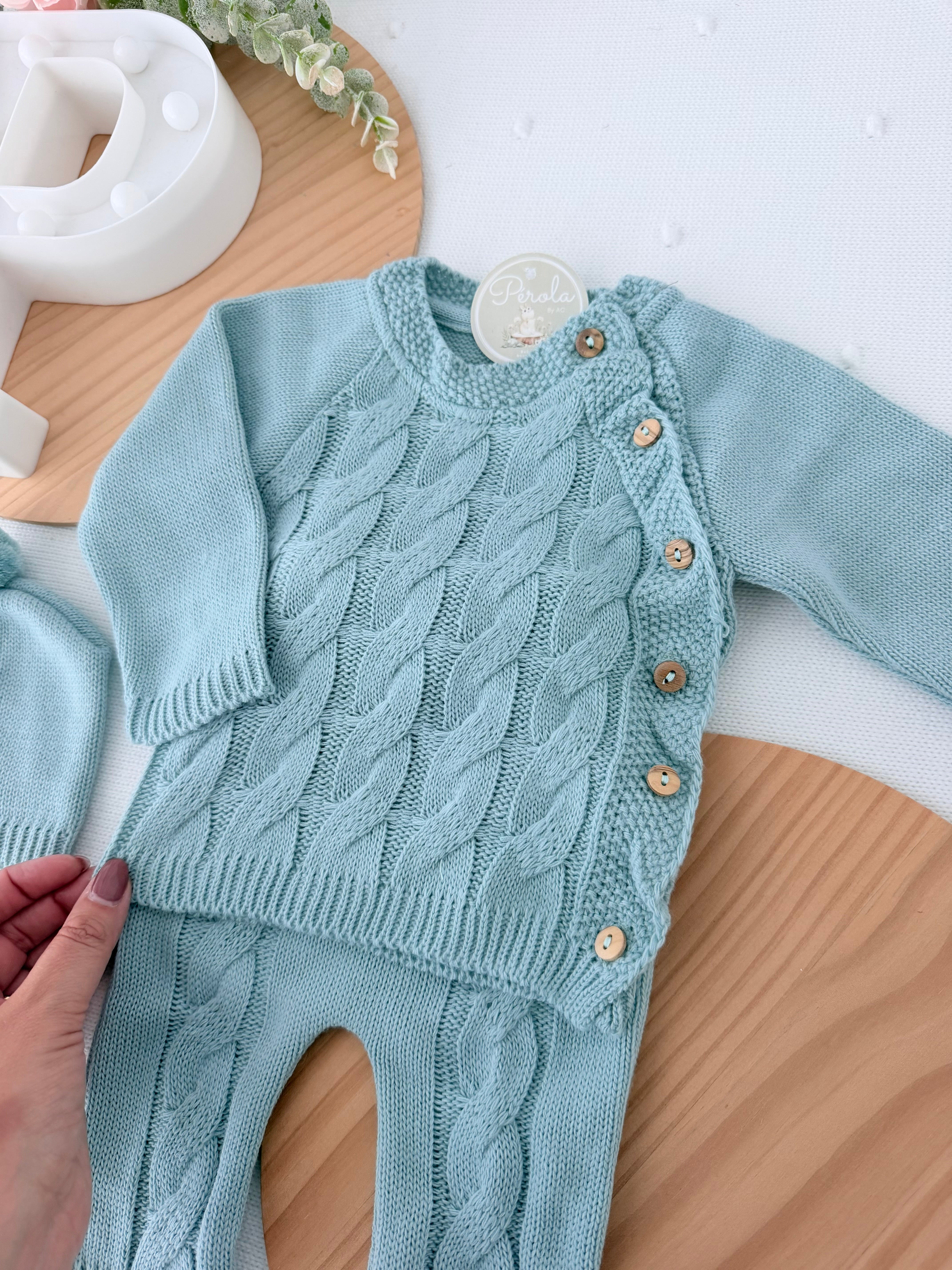 Conjunto malha Torcidos: camisola, calças e gorro