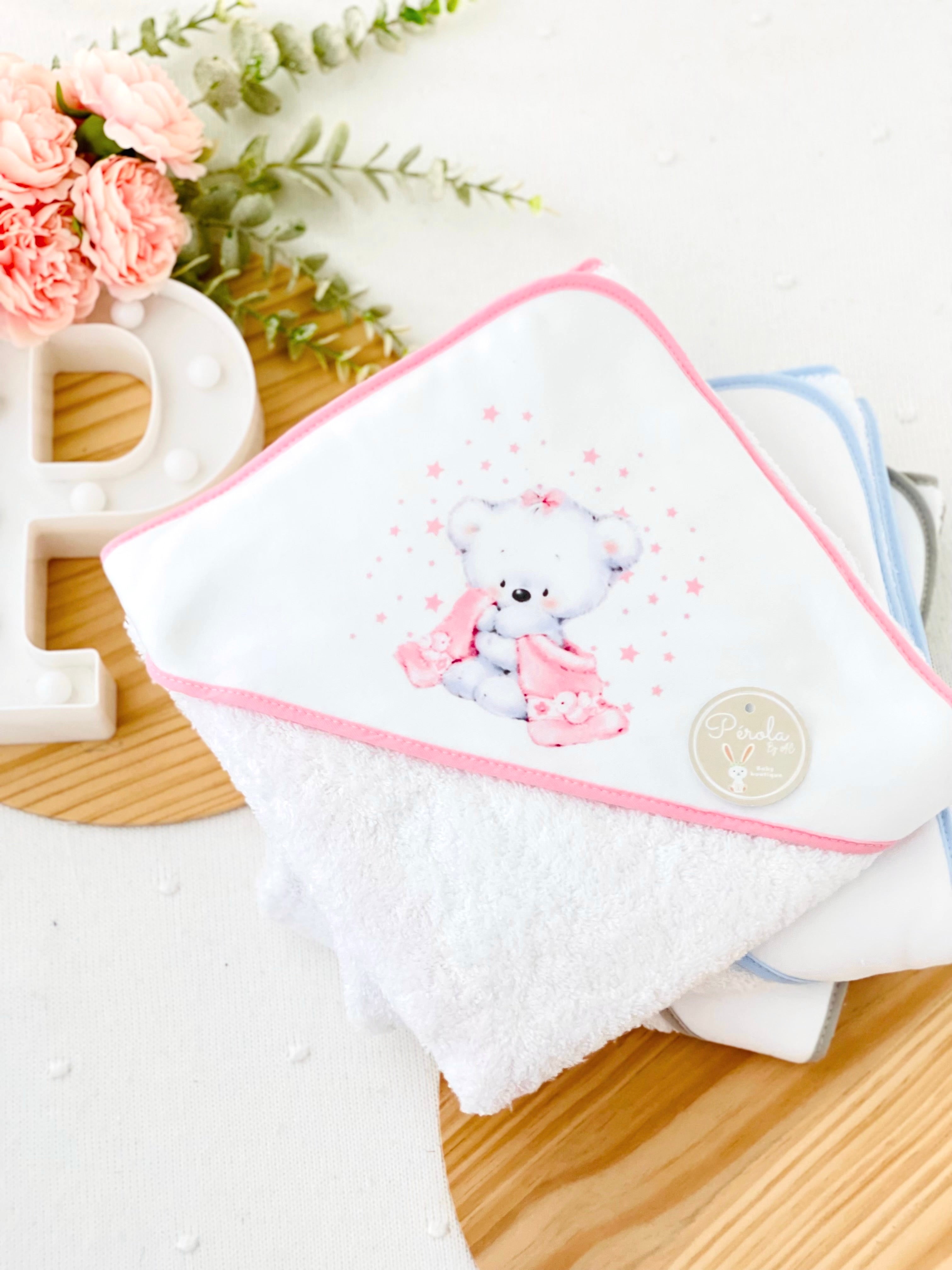 Toalha de banho tema ursinho dorminhoco