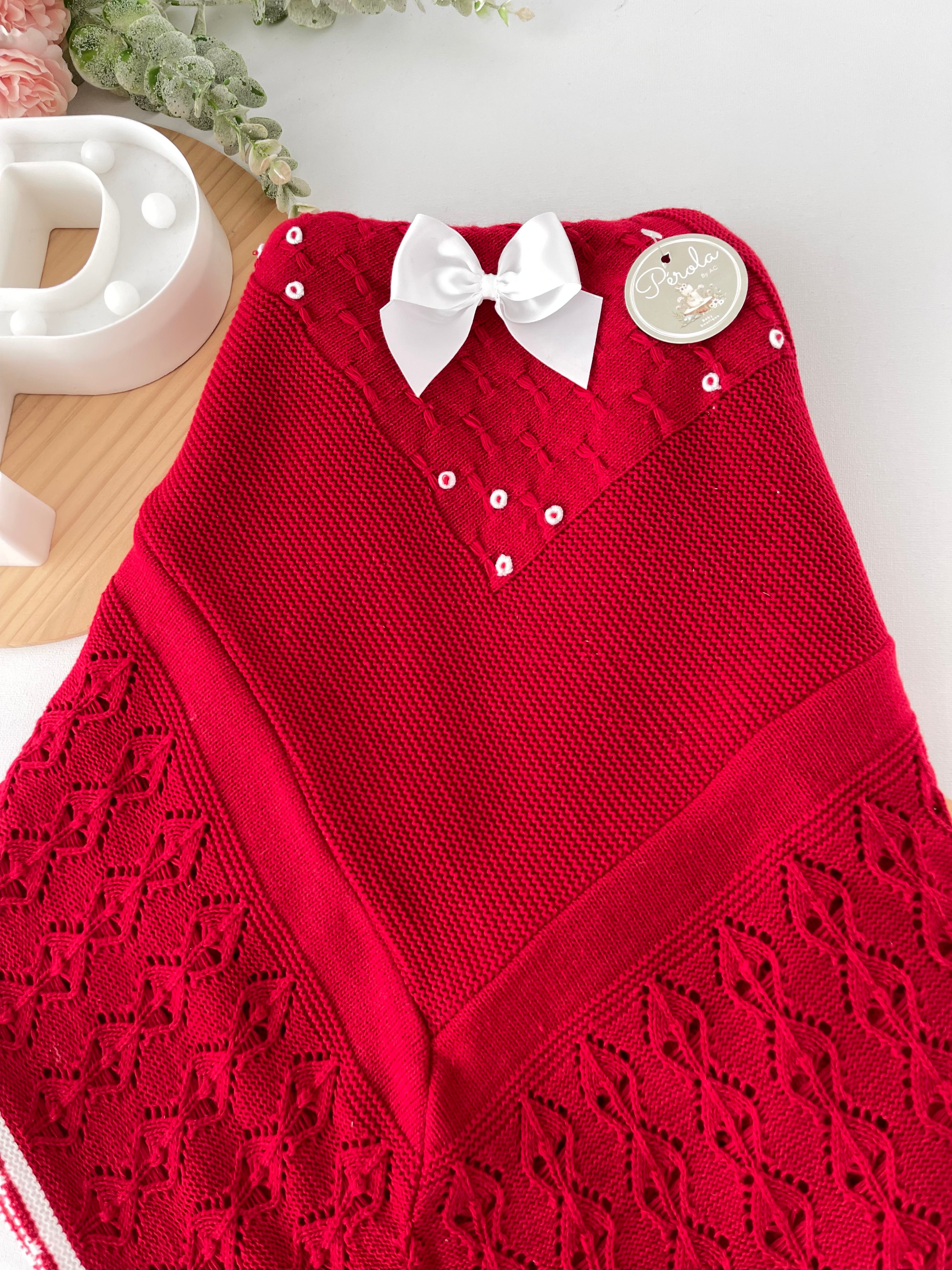 Manta xaile em vermelho