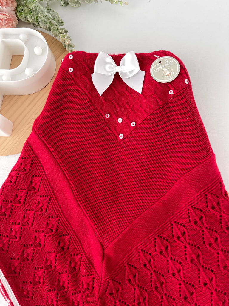 Manta xaile em vermelho