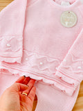 Conjunto malha Pintas: calças e camisola 100% algodão