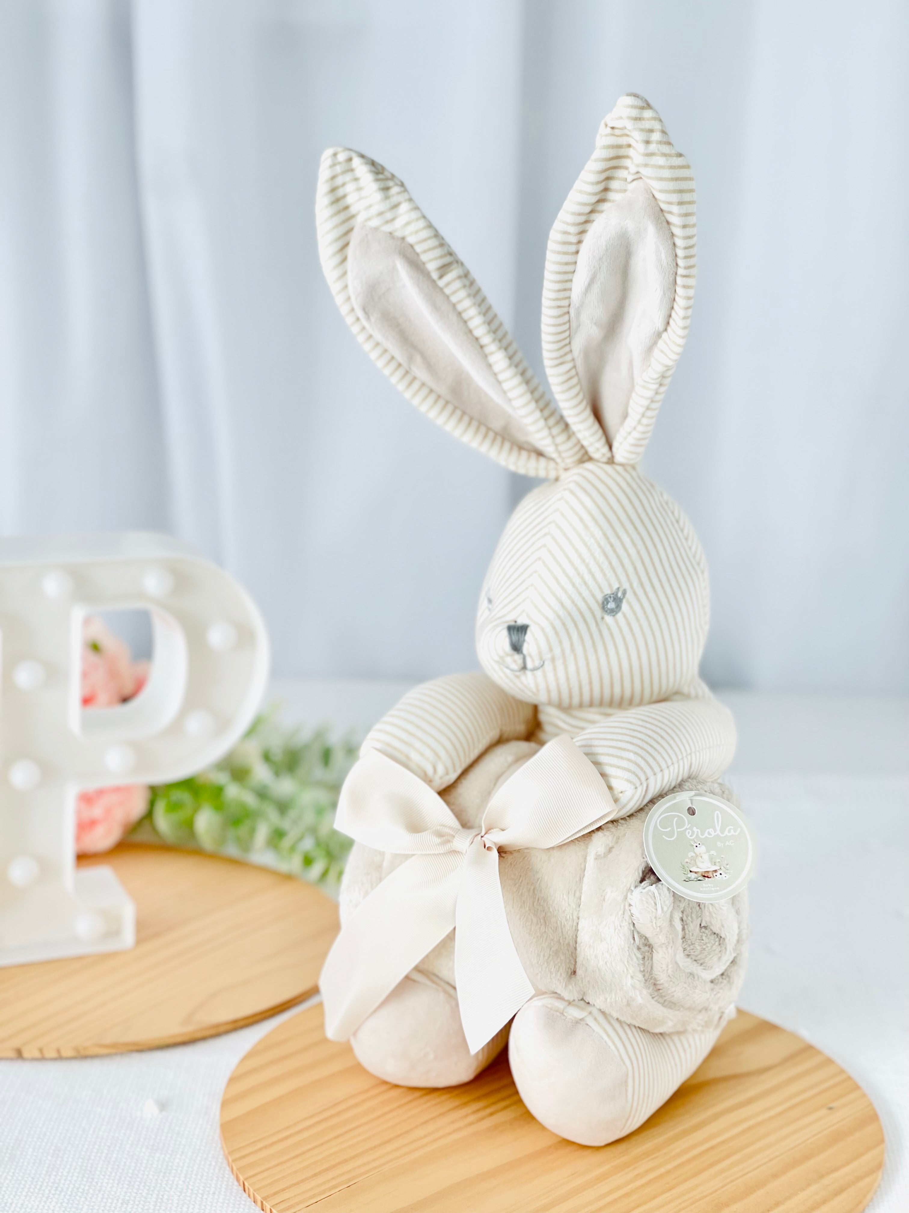 Peluche Coelho e manta