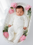 Babygrow pérola em veludo