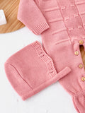 Saída de maternidade quadradinhos: Babygrow e touca