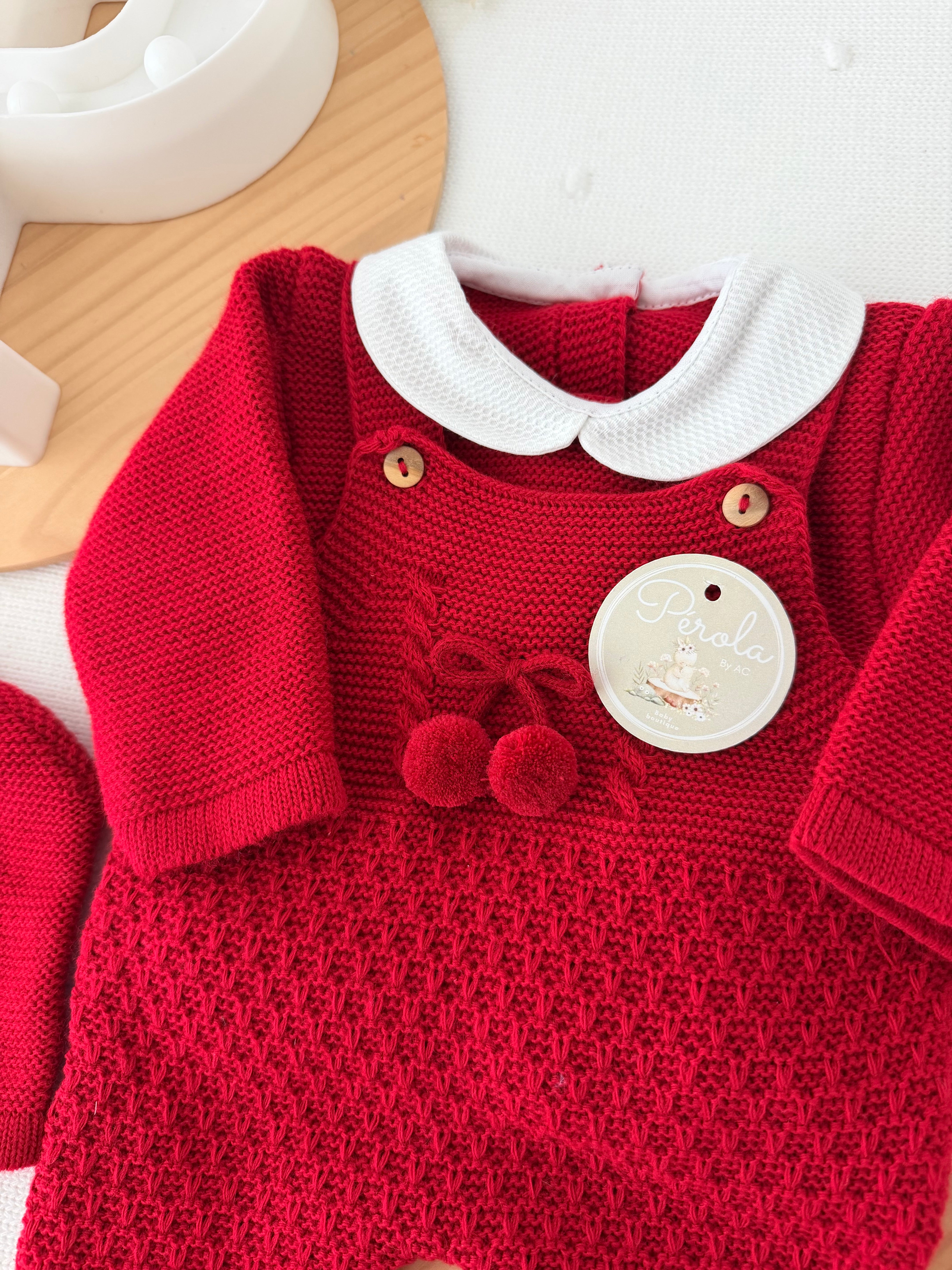 Saída de maternidade vermelho unissexo - Outono Inverno