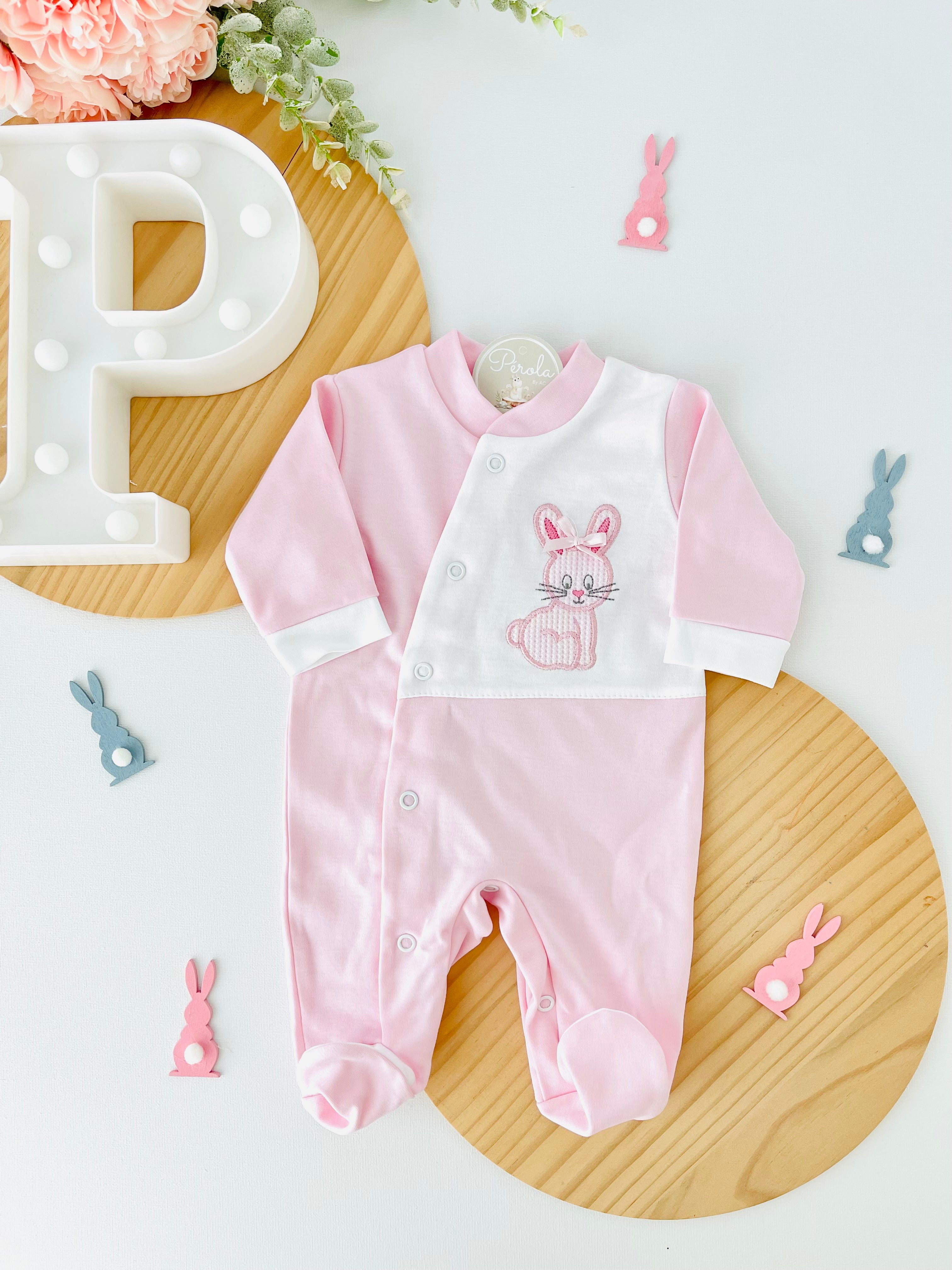 Babygrow coelho algodão