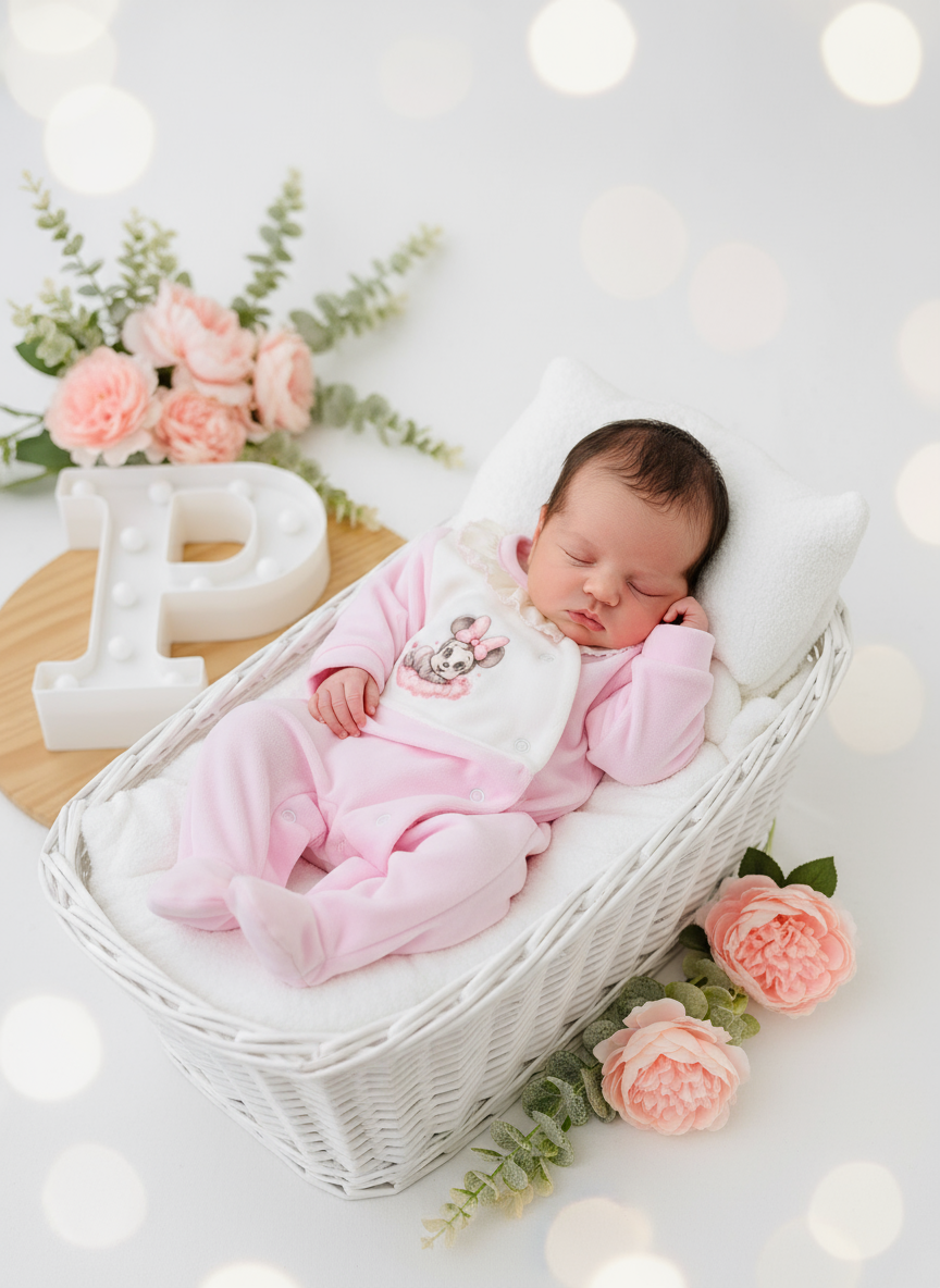 Babygrow Minnie Mickey veludo