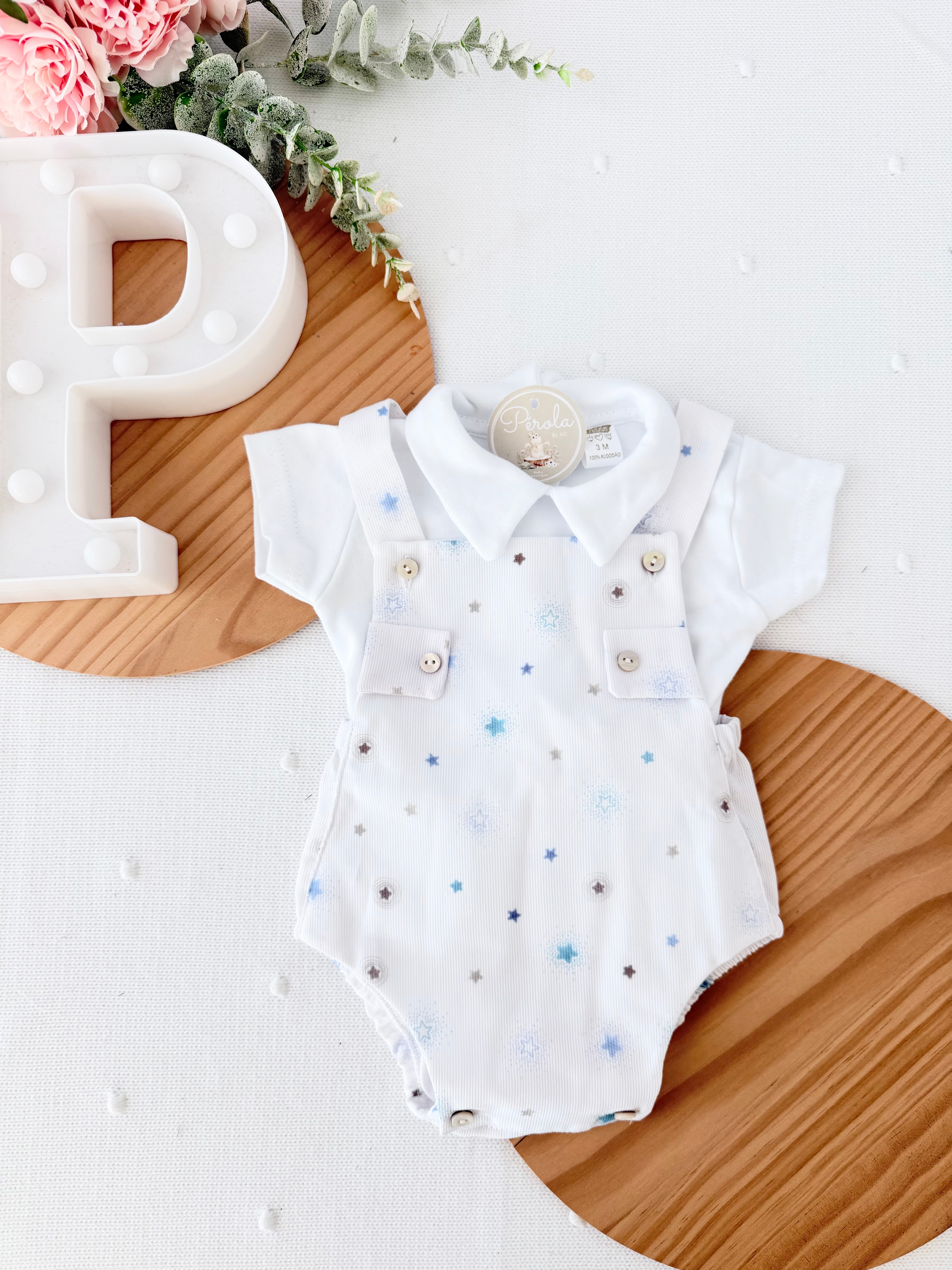 Conjunto estrelinhas: fofo e camisola