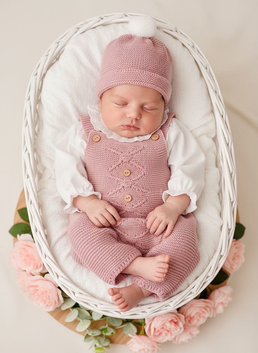 Conjunto recém nascido: 3peças Outono/Inverno