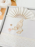 Lençóis algodão cama de grades coelhinhos 60x120cm