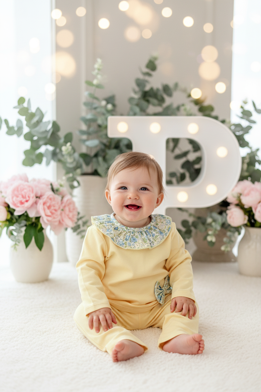 Fato de treino amarelo com golinha 6-18M