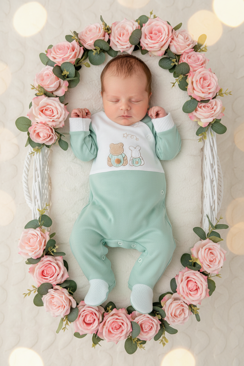 Babygrow pompom algodão