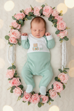 Babygrow pompom algodão