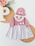 Vestido e gorro rosas - Primavera Verão