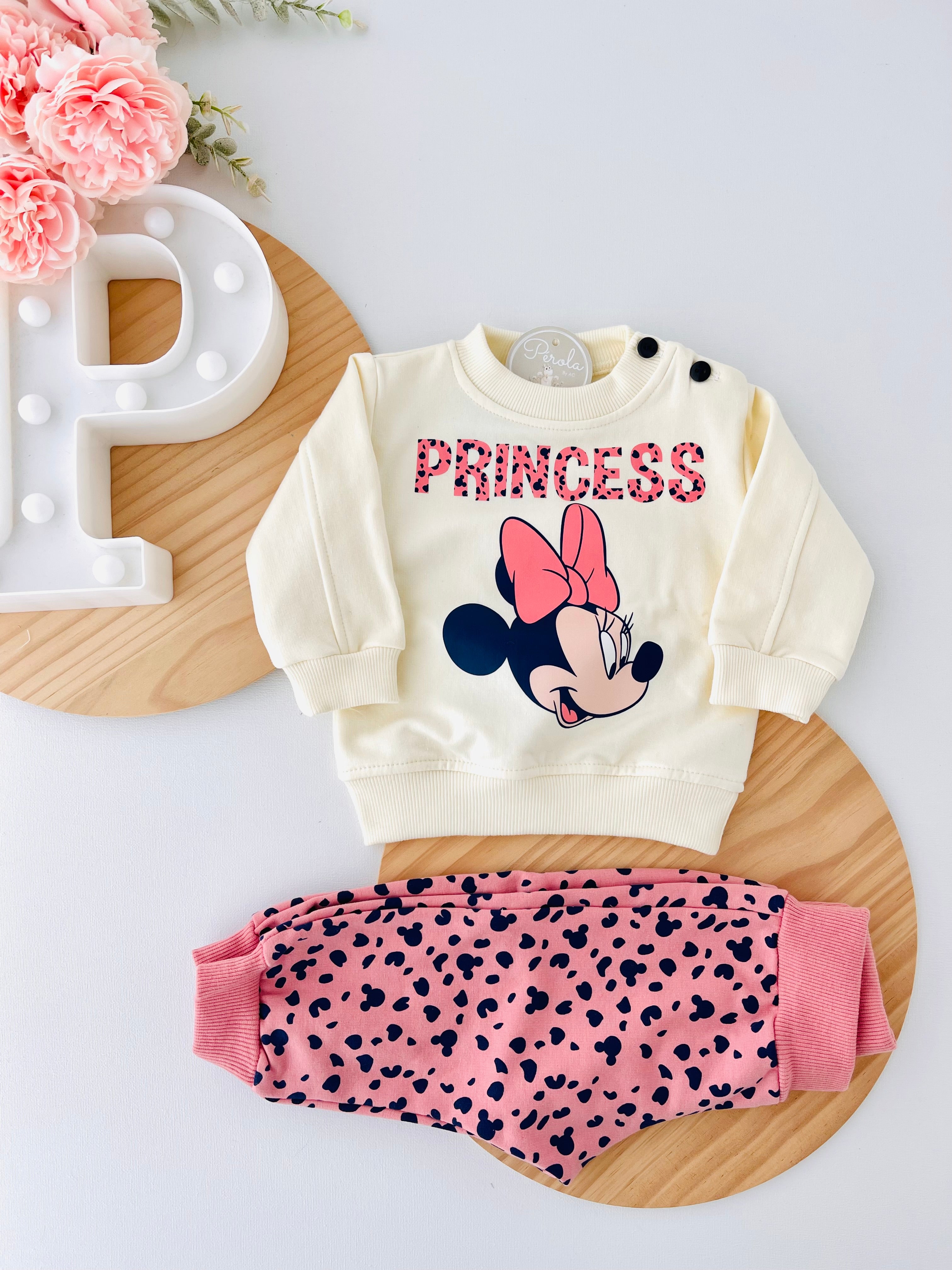 Fato treino Minnie com carda