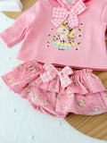 Conjunto Unicórnio Encantado Rosa – Camisola com Capuz e Tapa-Fraldas 6-36M