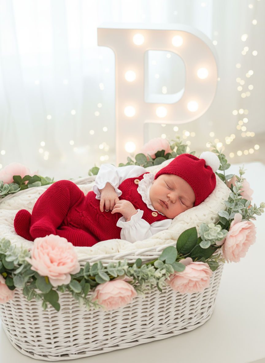 Saída maternidade vermelho menina Outono Inverno