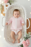 Conjunto rosa: camisola e tapa fraldas 1/3M