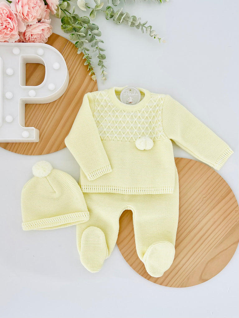 Conjunto malha Amarelo Outono/Inverno
