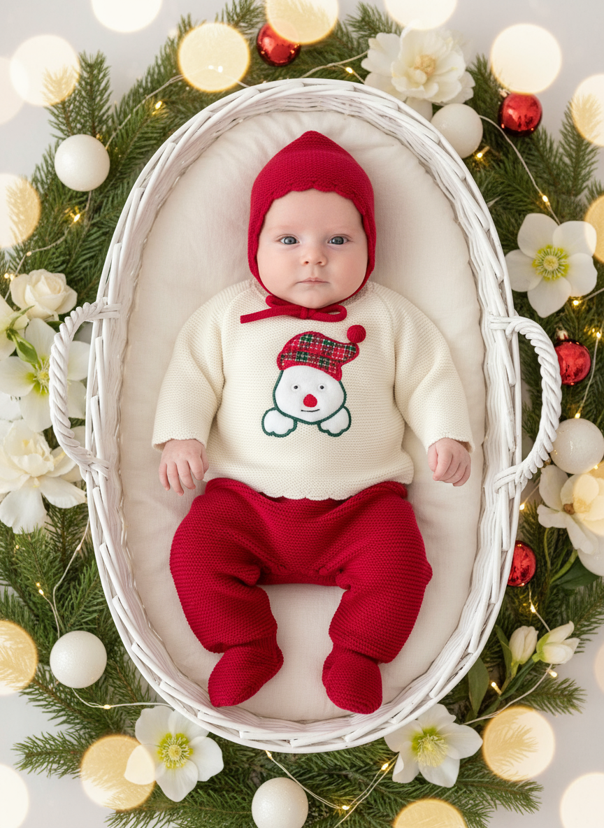 Conjunto malha elfo de Natal