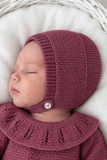 Babygrow e touca em beringela