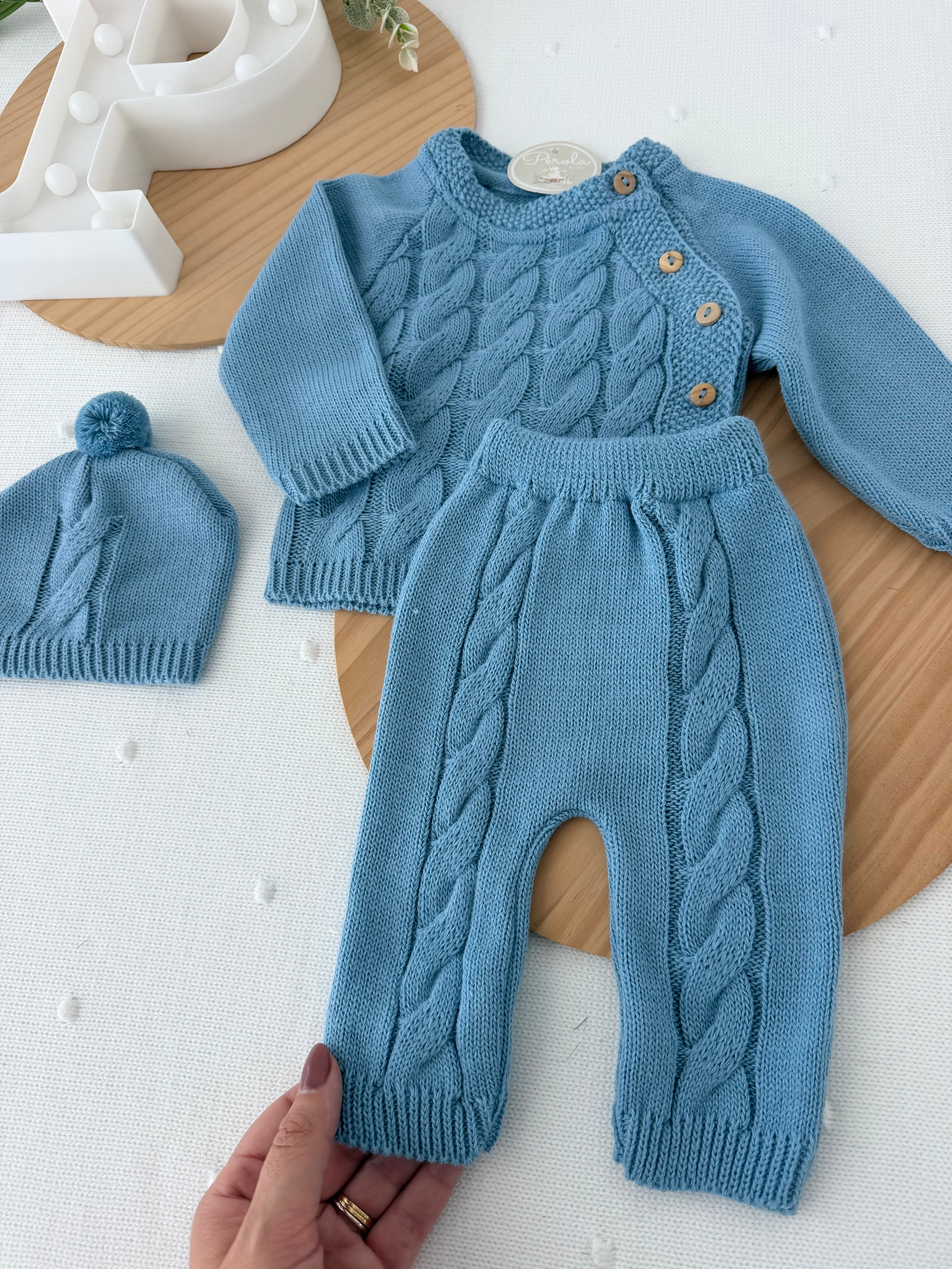 Conjunto malha Torcidos: camisola, calças e gorro