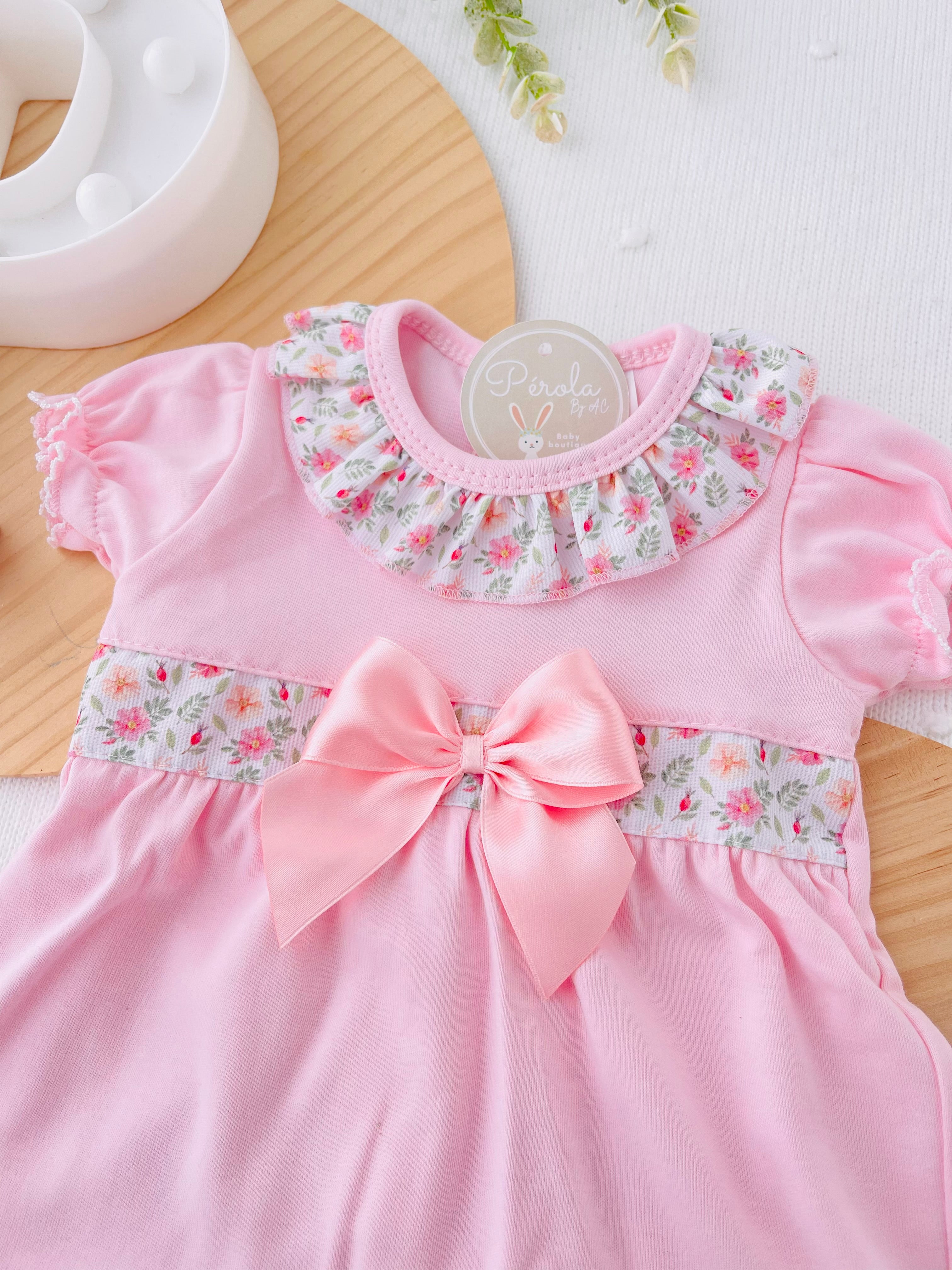 Vestido florzinhas em algodão