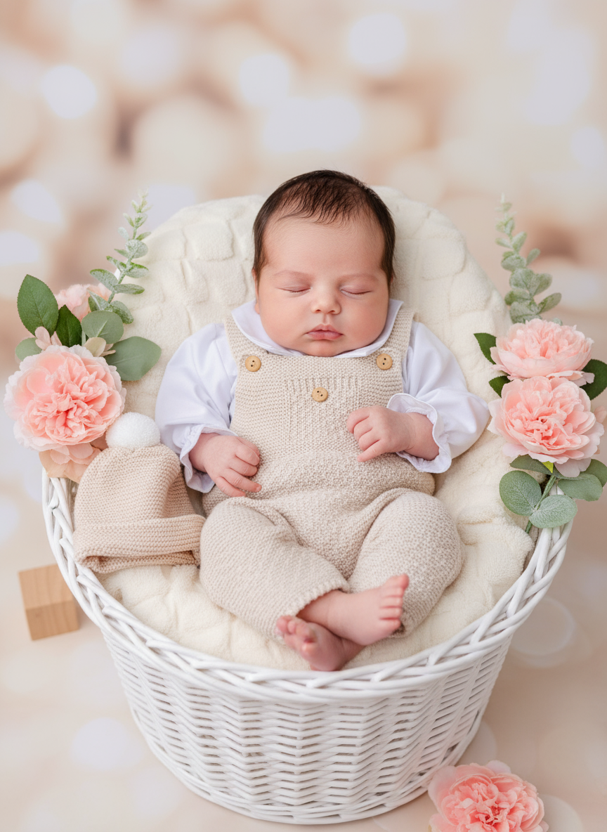 Saída maternidade menino: 3 peças Outono/Inverno