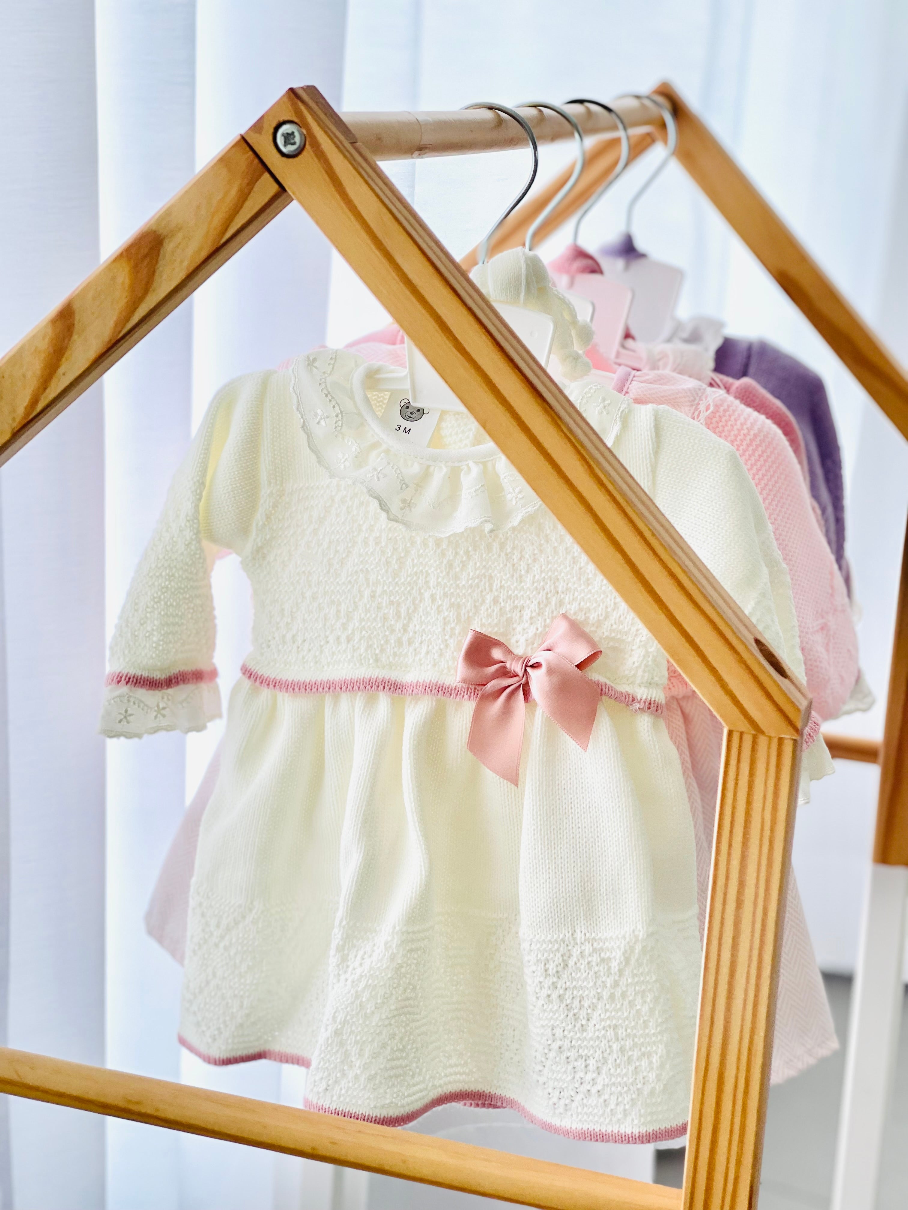 Vestido e touca Pérola -Outono Inverno