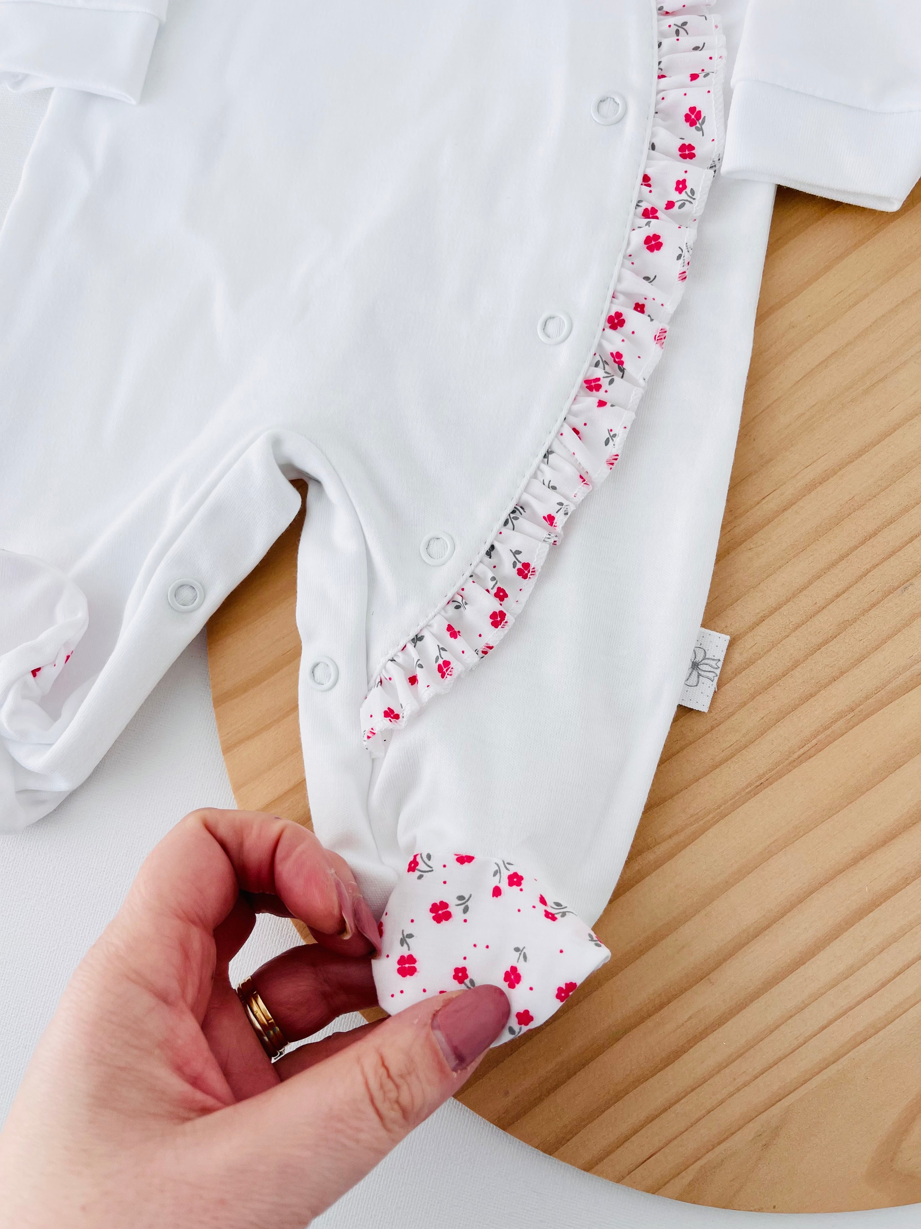 Babygrow tema flores em algodão