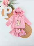 Conjunto Unicórnio Encantado Rosa – Camisola com Capuz e Tapa-Fraldas 6-36M